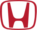 Honda car brand logo in red color with a stylized H inside a rounded rectangle